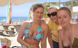 Two girls having fun together